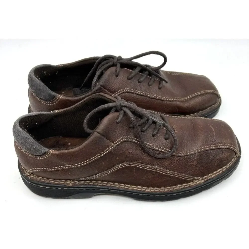 GBX Presley Dress Shoes Men's Brown Leather Casual  Sz 8.5D Lace Up Comfortable